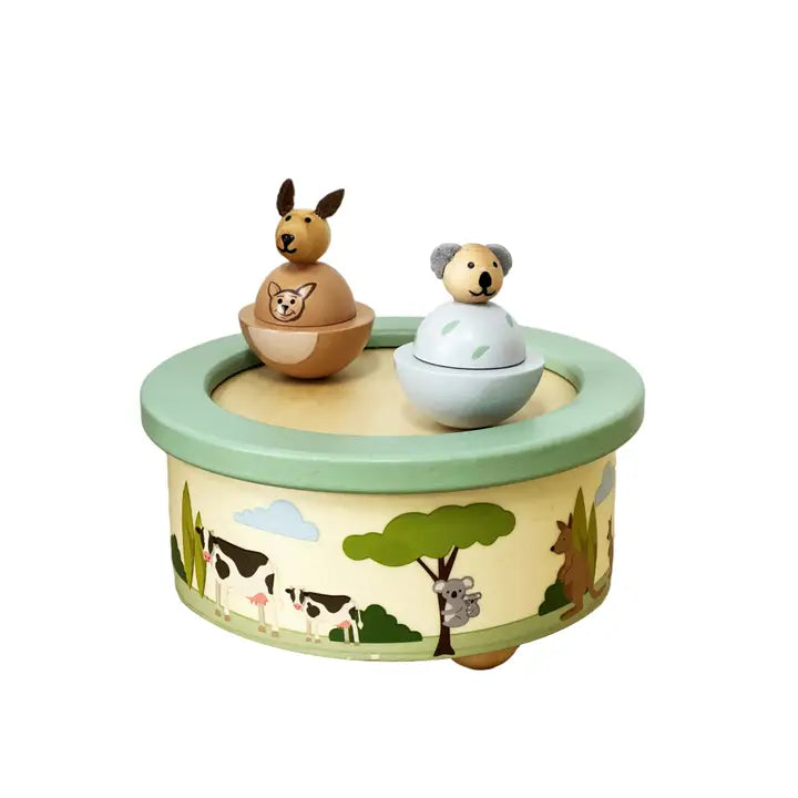 sturdy and durable wooden toys for rough play                   Toyslink - Wooden Kangaroo & Koala Music Box