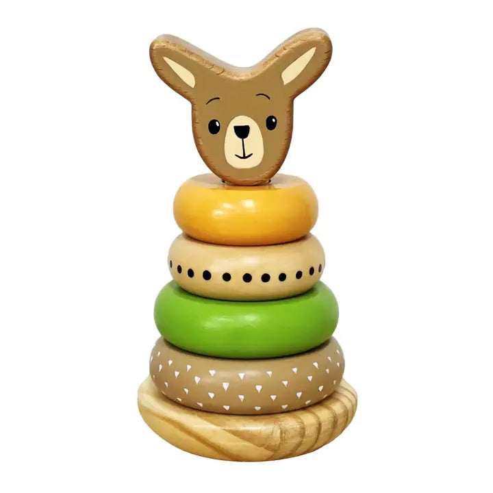 robust and engaging wooden toys for kids                   Toyslink - Wooden Kangaroo Stacking Toy
