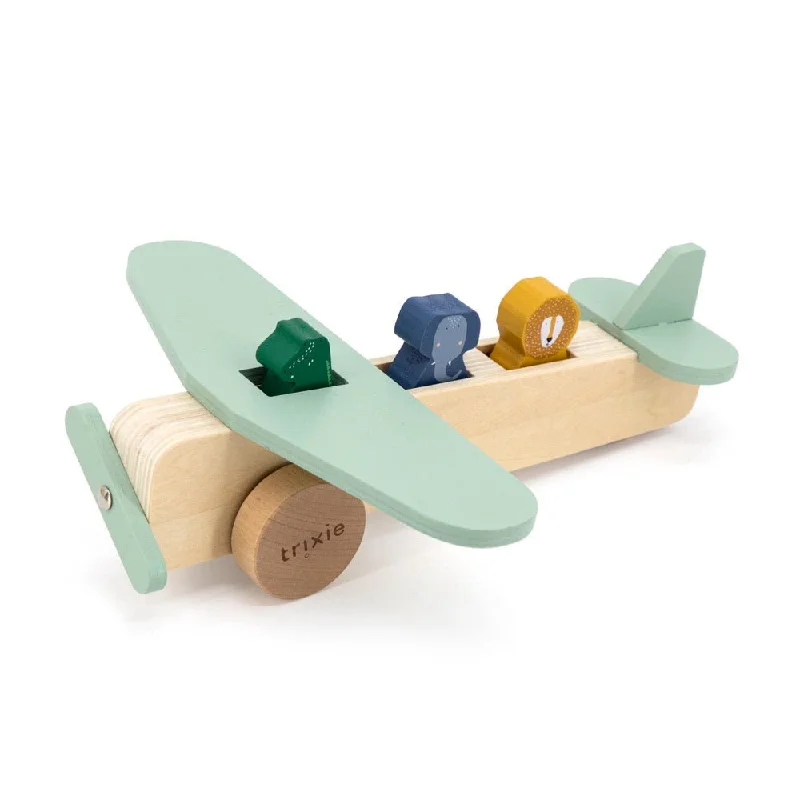detailed and intricate wooden toys                   Trixie: Wooden Animal Airplane