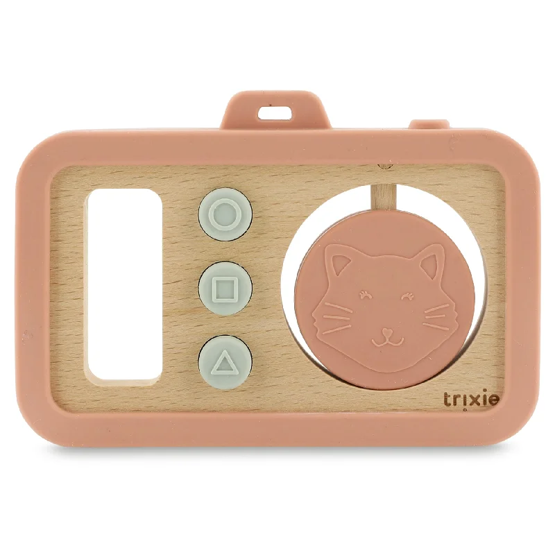 traditional wooden toys                   Trixie: Wooden silicone baby camera -  Mrs Cat