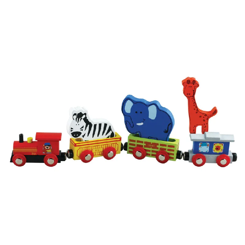 timeless wooden toys                   Li’l Chugs - Wooden Animal Train Set - 7-piece Set