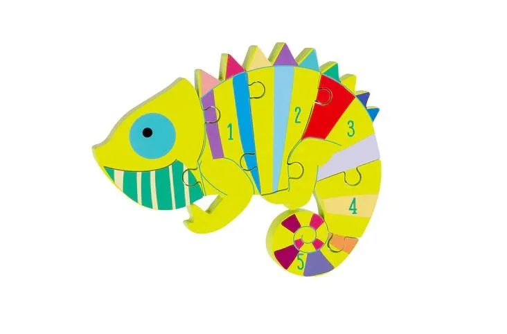 eco-friendly wooden toys made from sustainable materials Wooden Chameleon Number Puzzle eco-friendly wooden toys made from sustainable materials Wooden Chameleon Number Puzzle