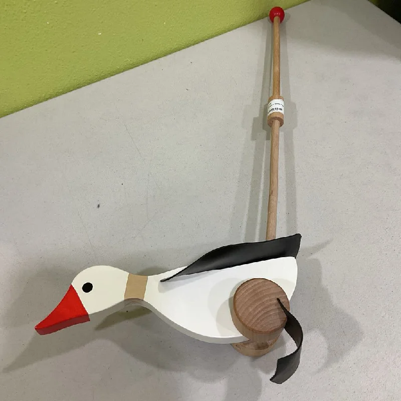 non-toxic wooden toys                   Wooden Goose Push Toy