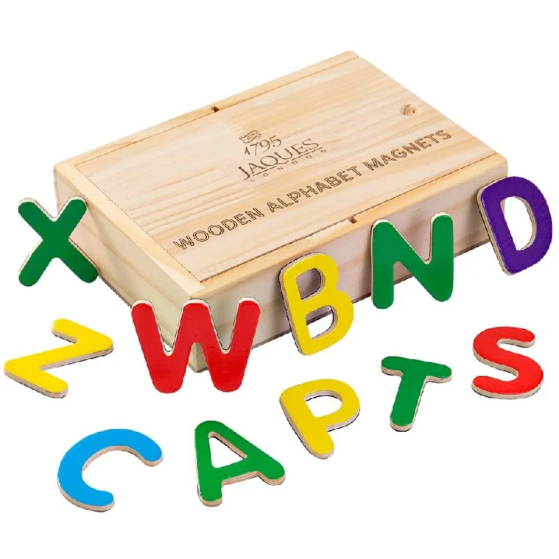 intricately carved wooden toys                   Wooden Alphabet Set - Magnetic Letters