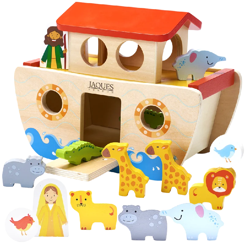 colorful and cheerful wooden toys                   Wooden Noahs Ark - Wooden Animal Toy