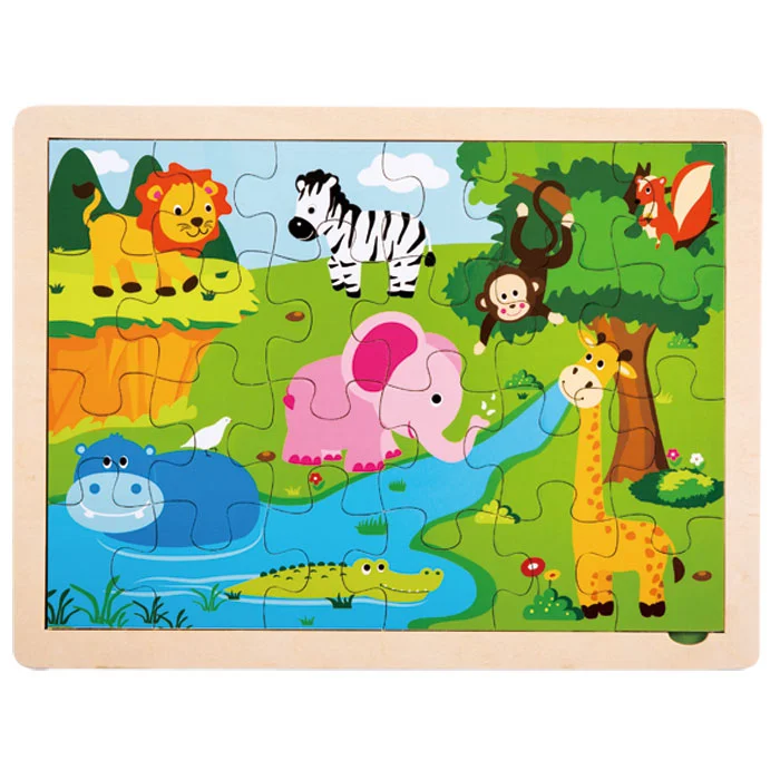 delightful wooden toys for children                   Wooden Safari Animals Jigsaw Puzzle