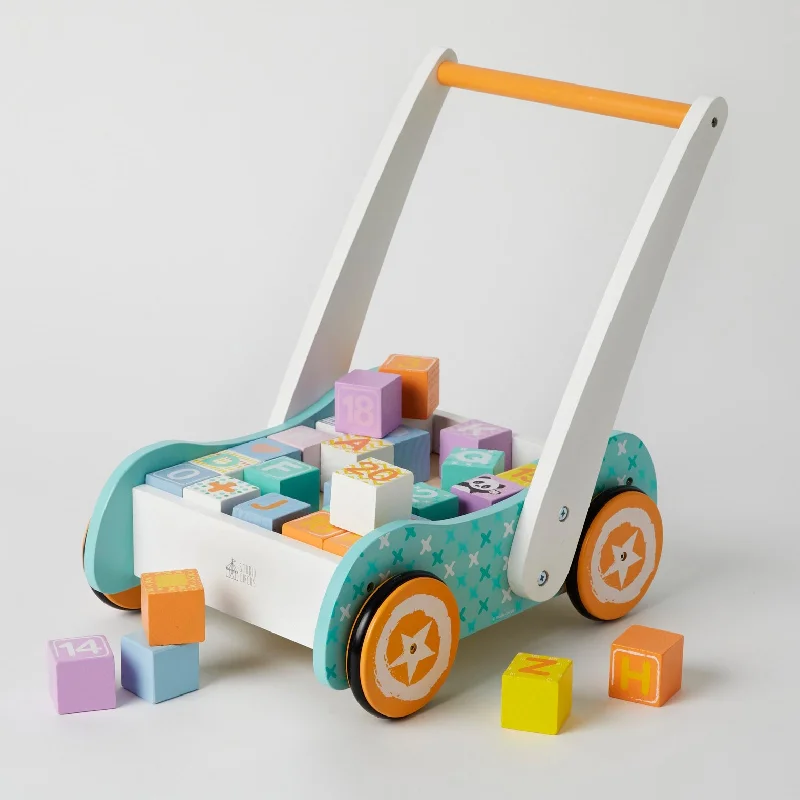 sturdy wooden toys                  Studio Circus - Baby Walker with Blocks