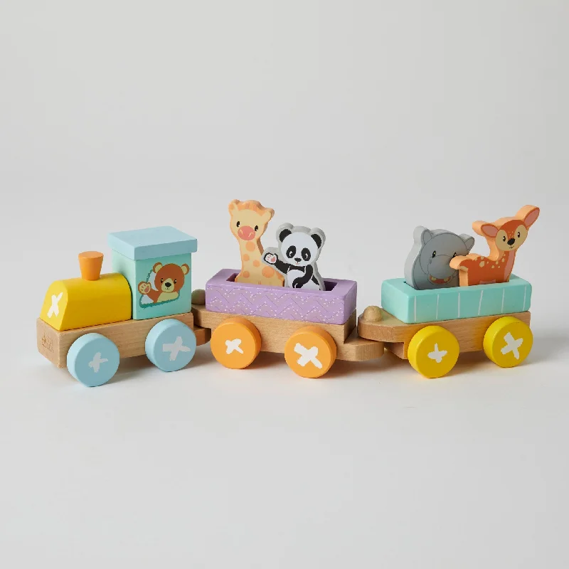 safe and non-toxic wooden toys that parents can trust                   Studio Circus - Train Set Animal