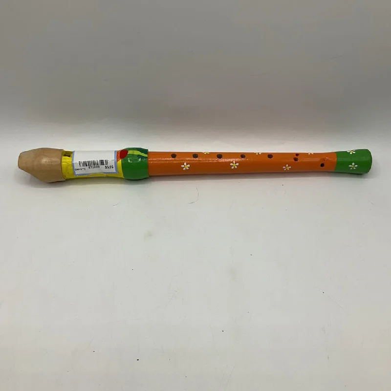 safe and non-toxic wooden toys for babies                   Yellow/Orange Wooden Recorder