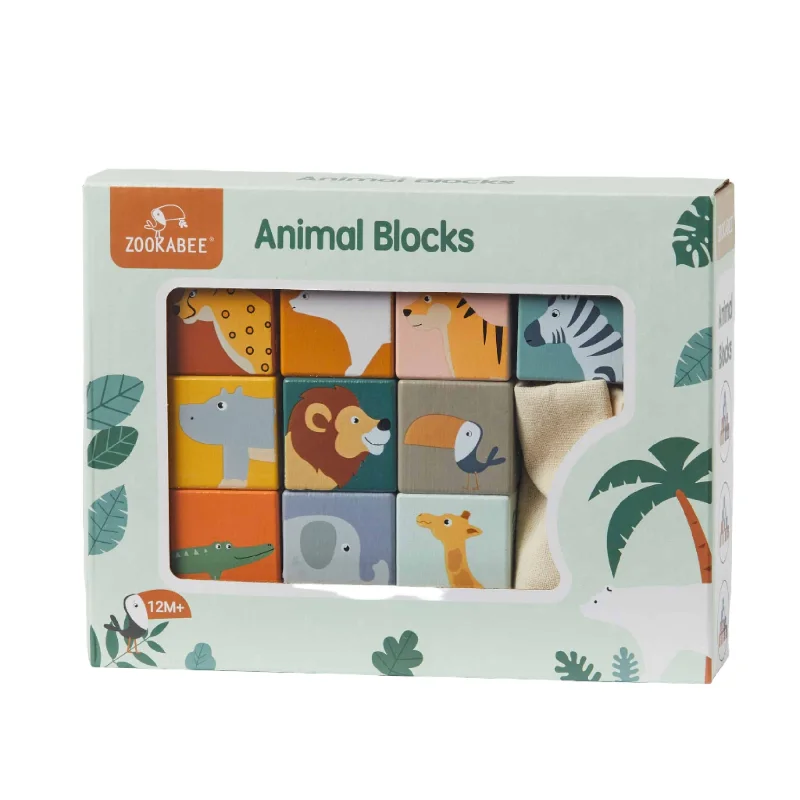 environmentally conscious wooden toys                 Zookabee - Animal Blocks