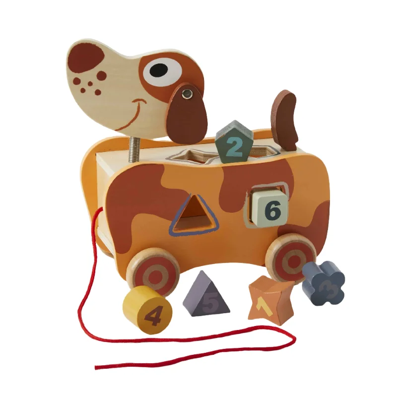 sustainable wooden toys                   Zookabee - Dog Shape Sorter
