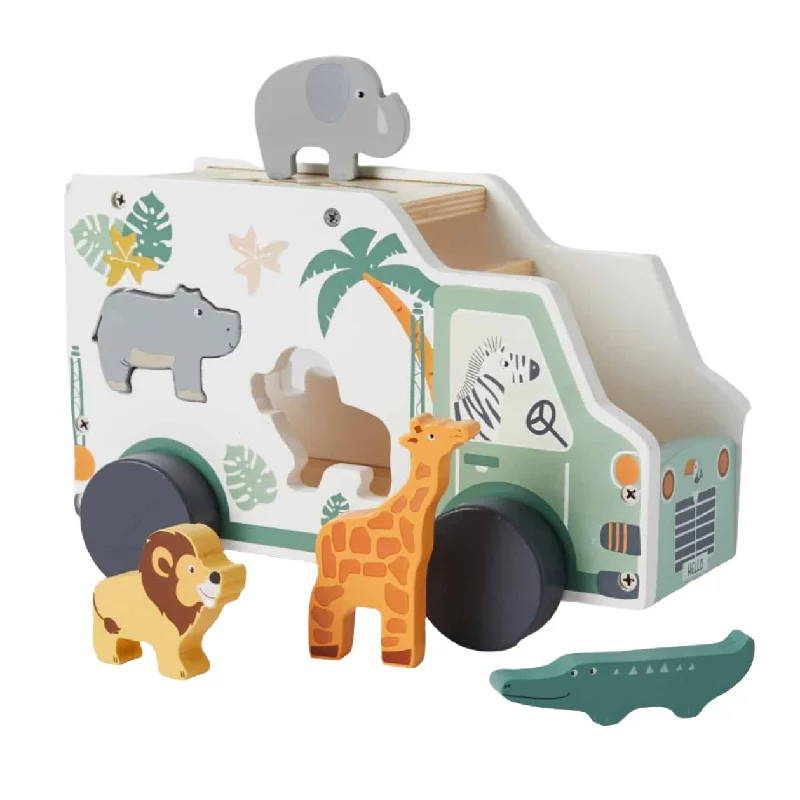 engaging and educational wooden toys                  Zookabee - Africa Animal Truck