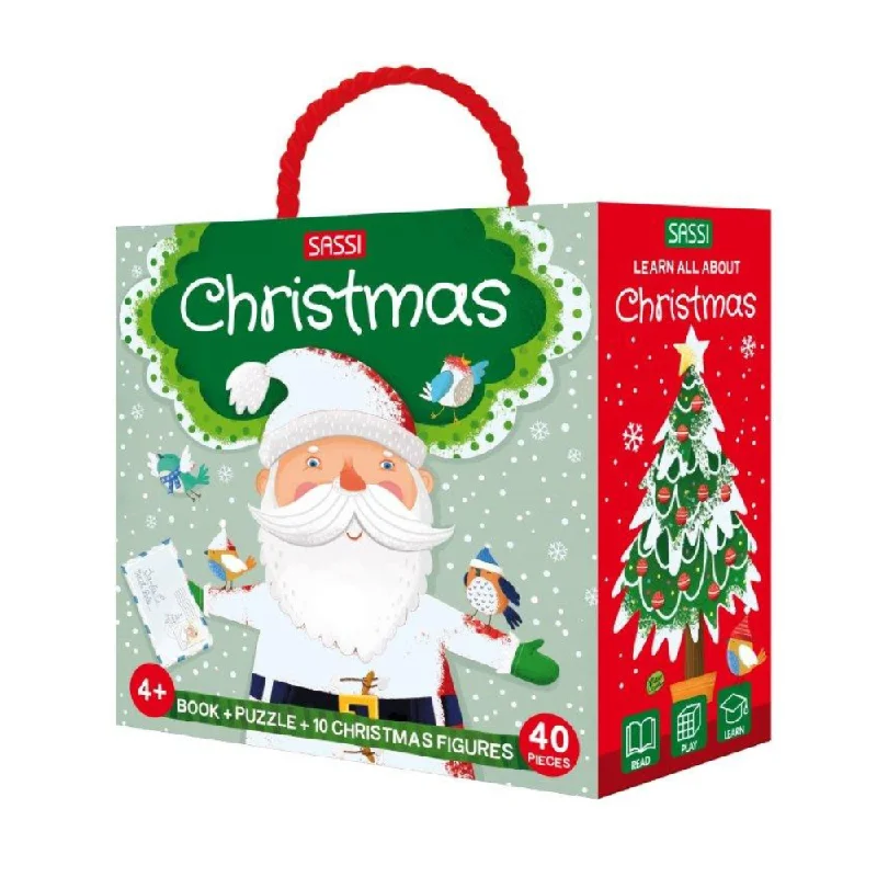 Social games 3D Puzzle and Book Set | Learn all About Christmas | 40 pcs