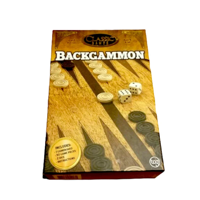 Age-appropriate puzzles Backgammon Game In Deluxe Box