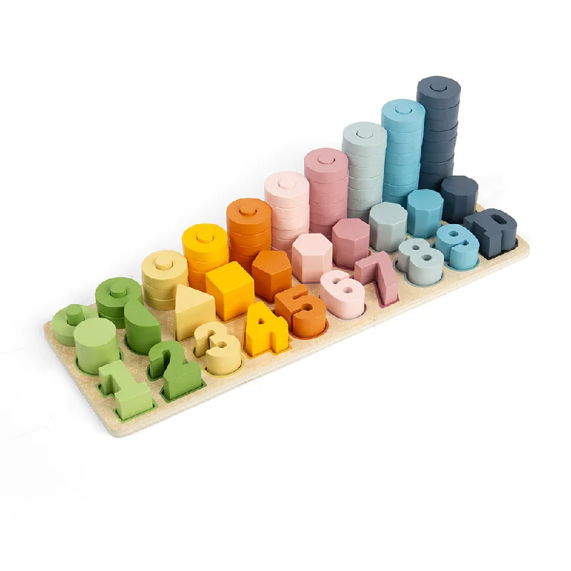 Interactive games Bigjigs Toys 1-10 Wooden Counting Puzzle Board - 78 Pieces