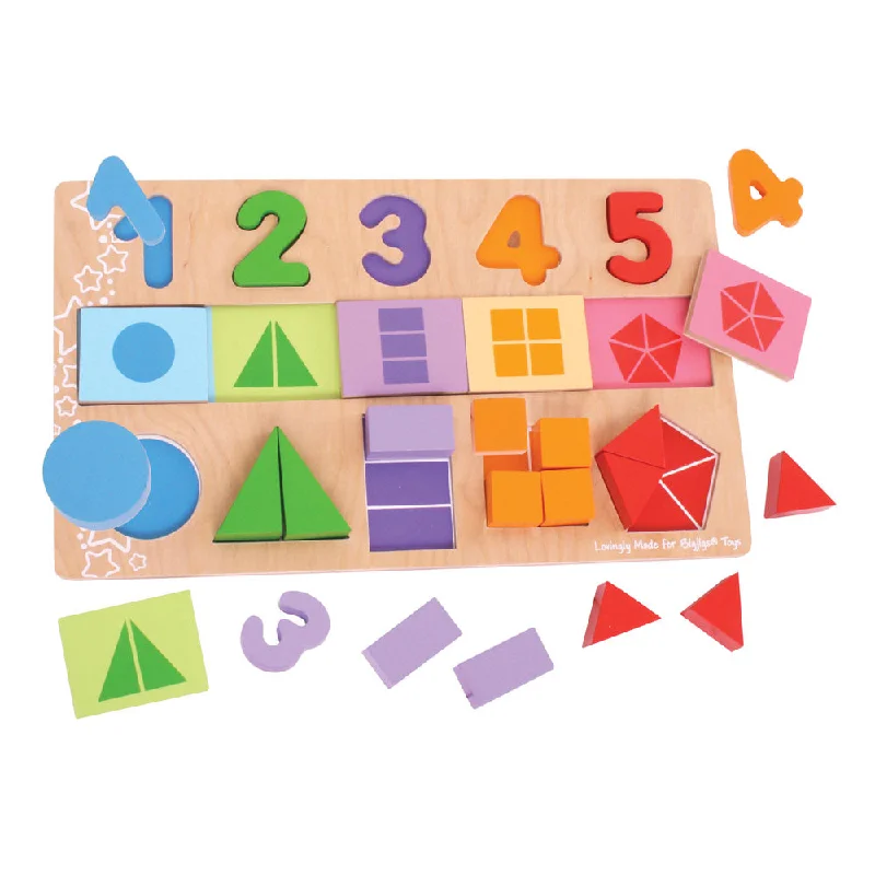 Engaging puzzlesBigjigs Toys Wooden Fractions Puzzle - 26 Piece Maths Toy