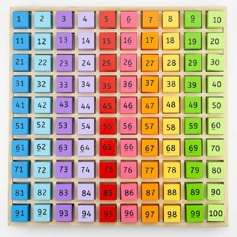 Challenging puzzles Bigjigs Toys Wooden Number Tray, Kids Maths Toy - 100 Pieces