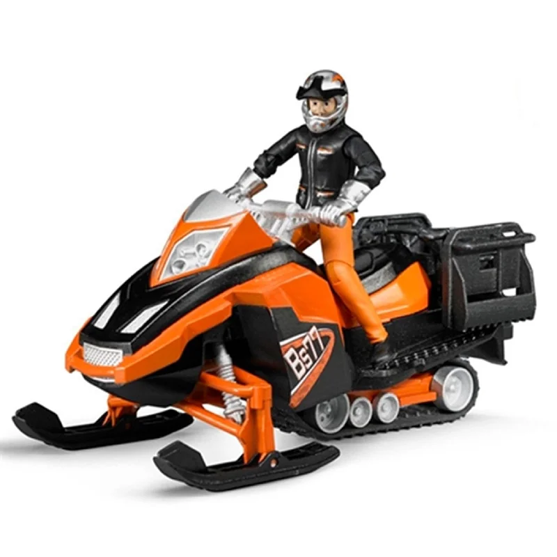 High-quality toy cars Bruder Bworld Snowmobil with Driver and Accessories