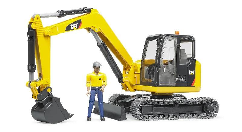 Fun toy carsbruder CAT Minibagger mit Arbeiter