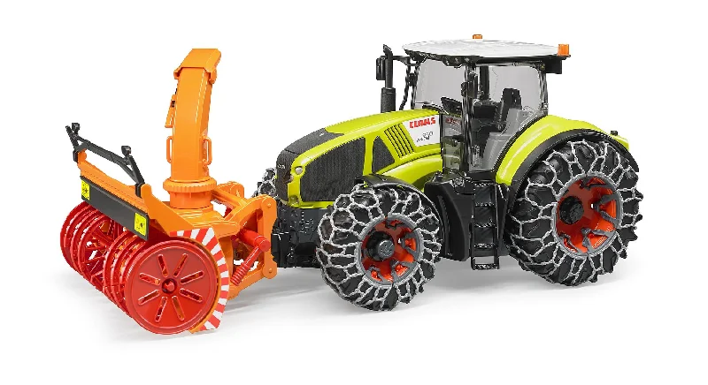 High-quality materials toys bruder CLAAS Axion 950 mit Schneeketten und Schneefräse