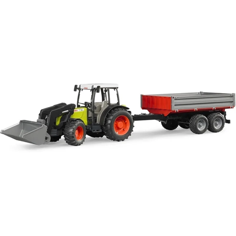 Fun toy carsBruder Claas Nectis 267 F with Frontloader and Tipping trailer