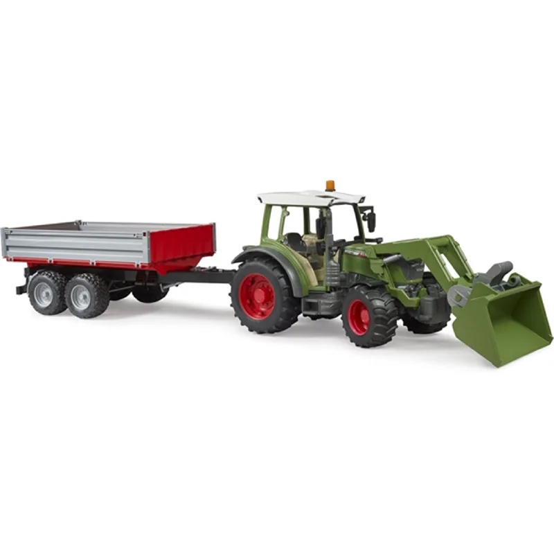 Fun toy carsBruder Fendt Vario 211 with Frontloader and Tipping Trailer