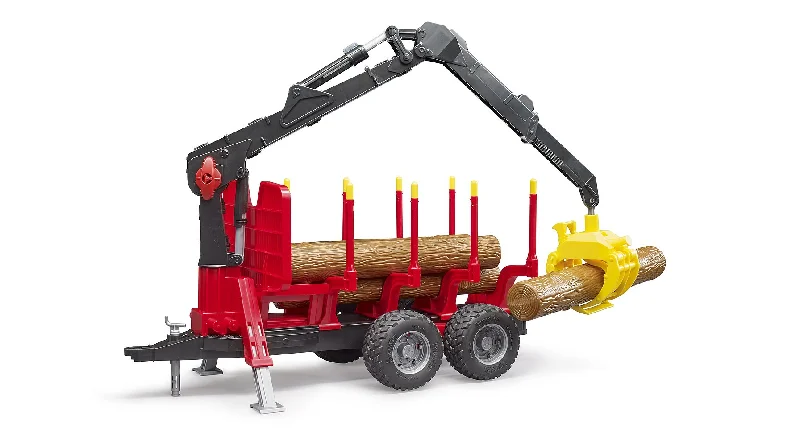 High-quality toy cars bruder Forstwirtschaftsanhänger mit Ladekran und Greifer
