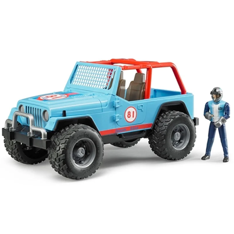 High-quality materials toys Bruder Jeep Cross Country Racer blue with Driver