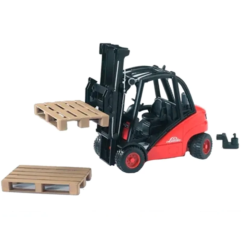 Realistic toy carsBruder Linde Fork Lift H30D with 2 Pallets