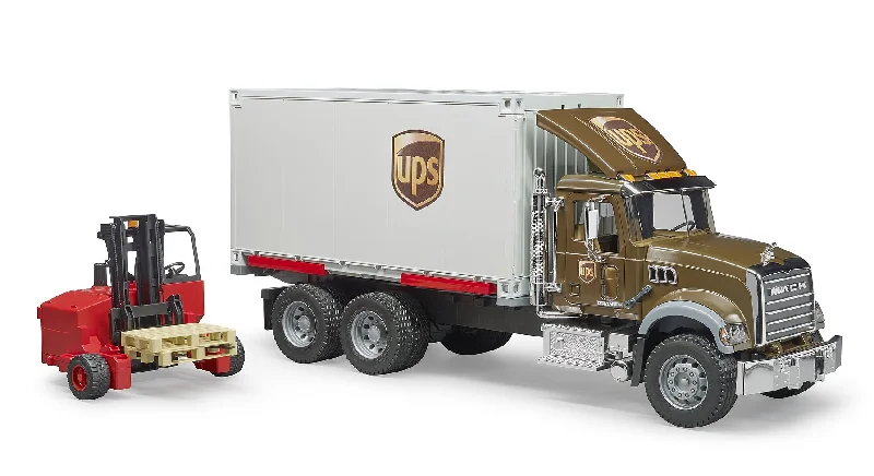 Realistic toy carsbruder MACK Granit UPS Logistik-Lkw