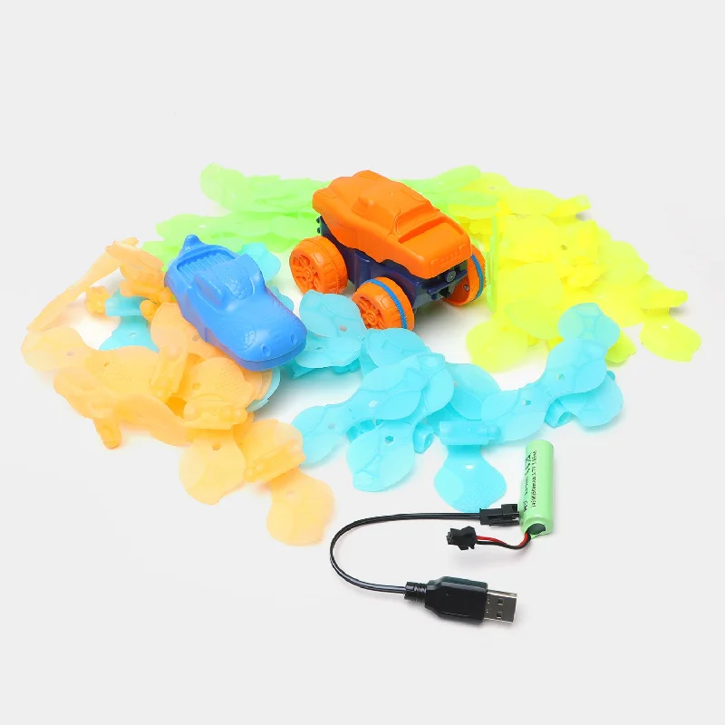 Strategic puzzles Creative Electric Dinosaur Rail Car For Kids | 54PCs