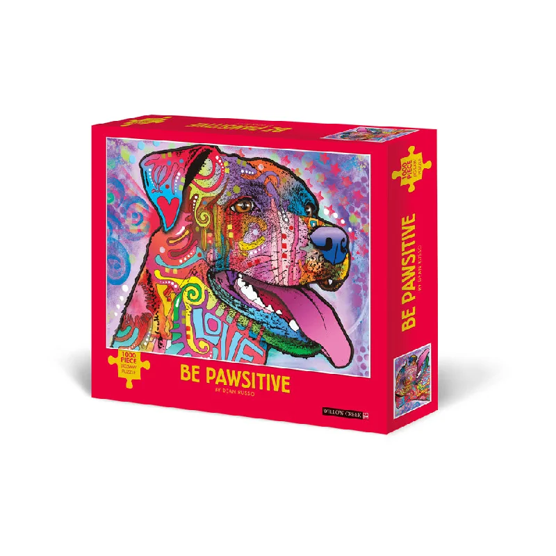 Educational games Dean Russo Be Pawsitive Dog-Themed Jigsaw Puzzle - 1000 pc