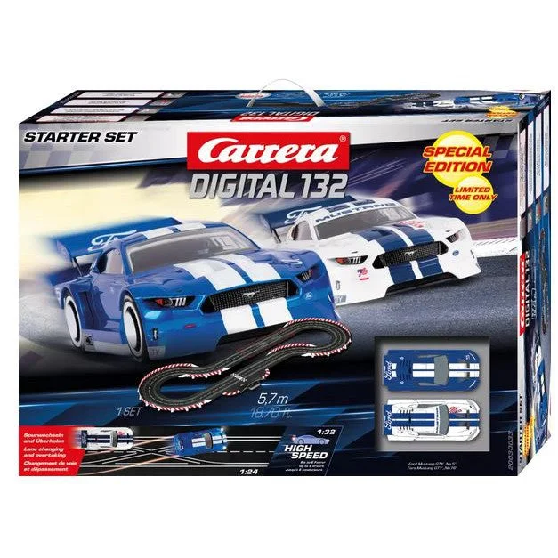 Enthusiastic toysDigital 132 Ford Mustang GTY Starter Slot Car Set with Lights