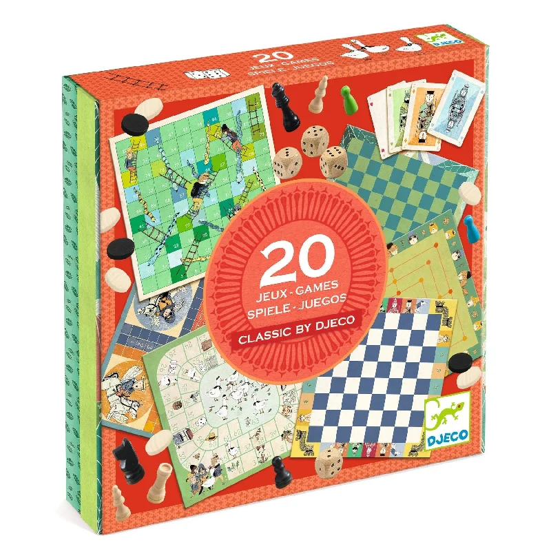 Thought-provoking puzzles Djeco: 20 Games in a Box  - Classic Game