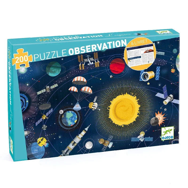 Social games Djeco: Observation Puzzle - Space (200 Pieces)