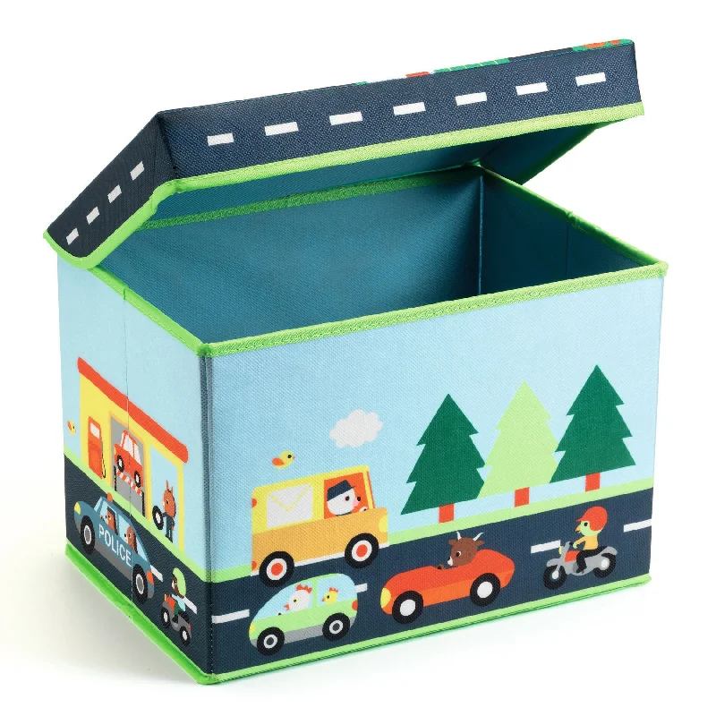 Fun toy carsDjeco Seat Toy Box - Circuit