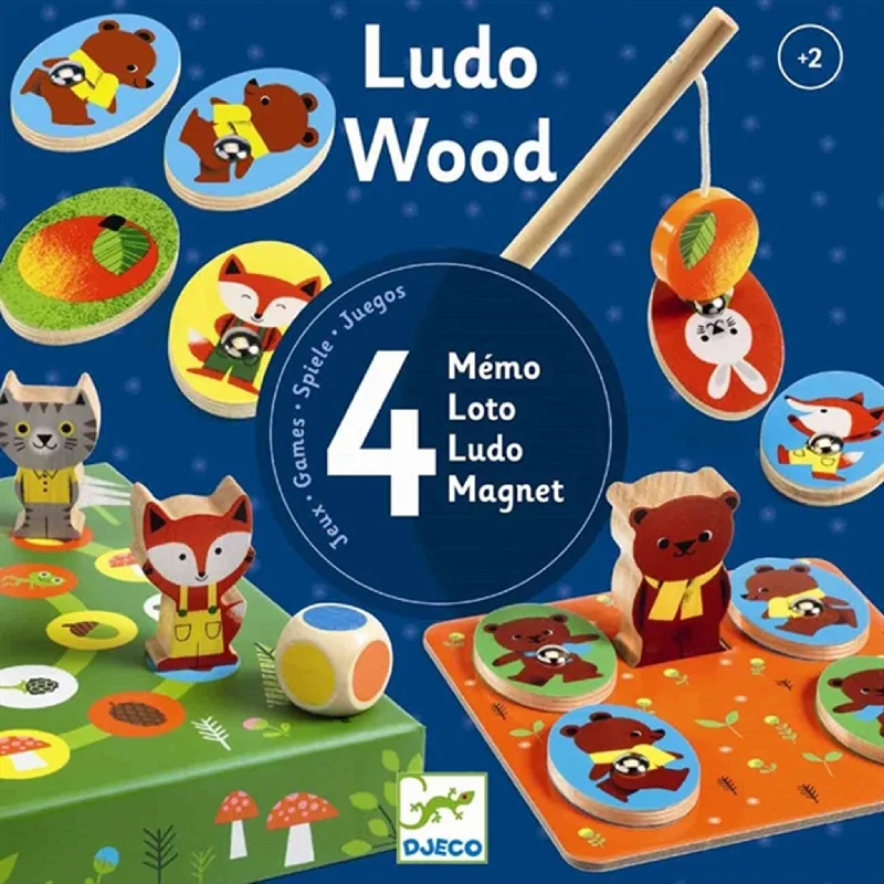 Time-consuming puzzles Djeco Trælærespil Ludo Wood