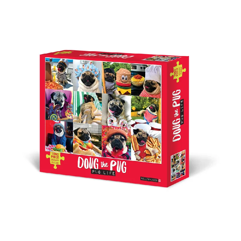 Fast-paced games Willow Creek Doug the Pug Life Jigsaw Puzzle - 1000 pc