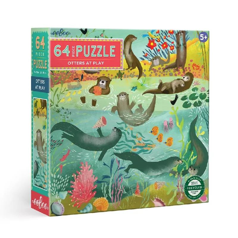 Competitive games Otters At Play - 64 Piece Jigsaw Puzzle
