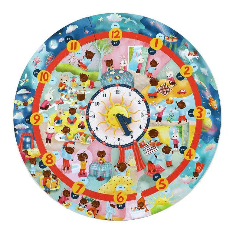 Intricate puzzles Around the Clock Puzzle - Learning Toy