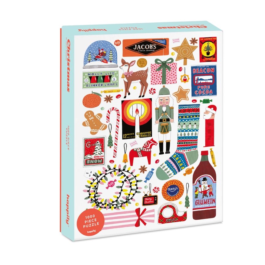 Strategic puzzles happily puzzles: Christmas Theme - 1000 Piece Premium Puzzle