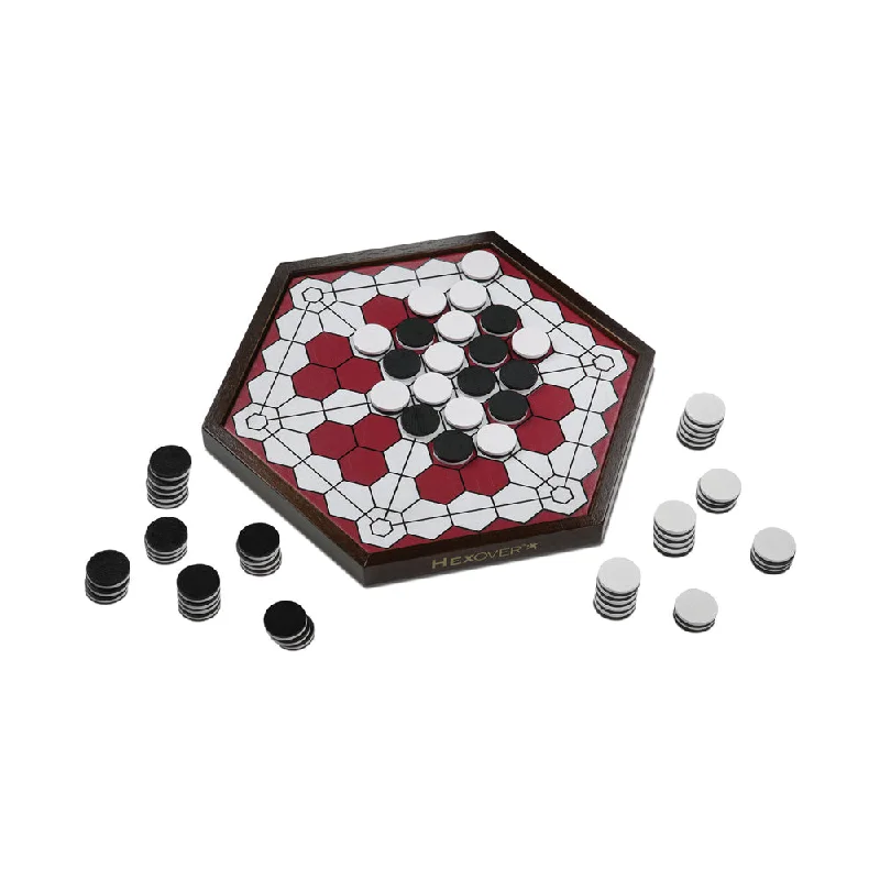 Innovative gamesHEXOVER Strategy Board Game with Reversible Disks