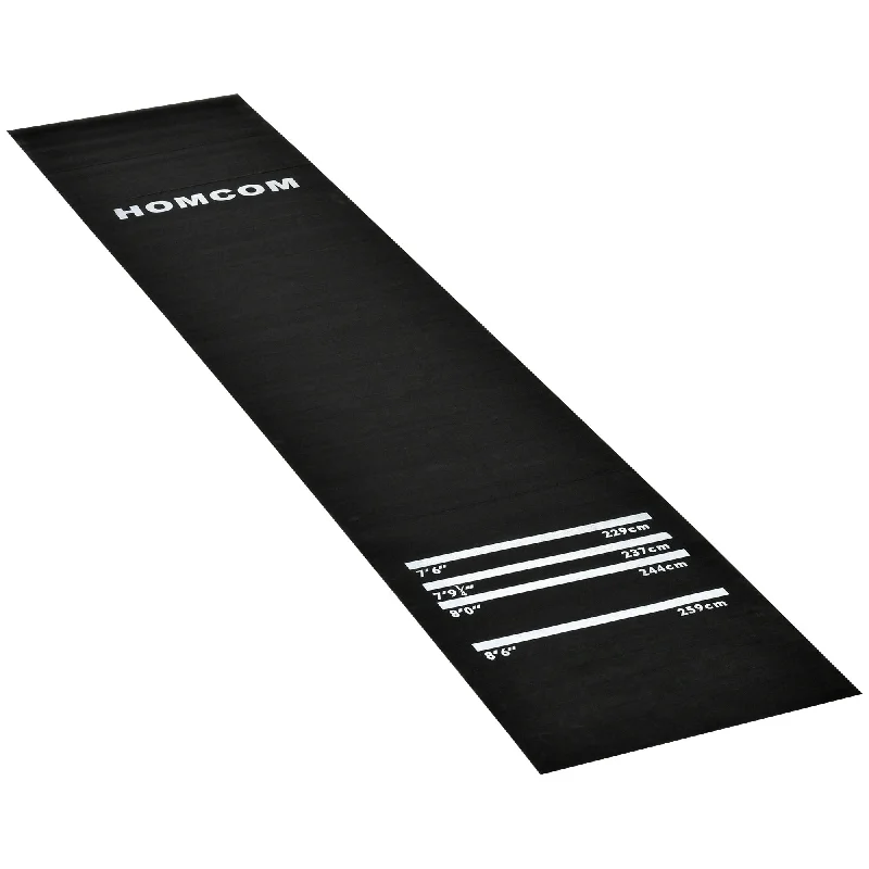 Fun gamesHOMCOM Darts Rubber Mat With 4 Throwing Distances, Black