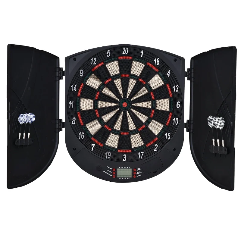 Fun gamesHOMCOM Electronic Dartboard 26 Games, 6 Darts Storage Cabinet