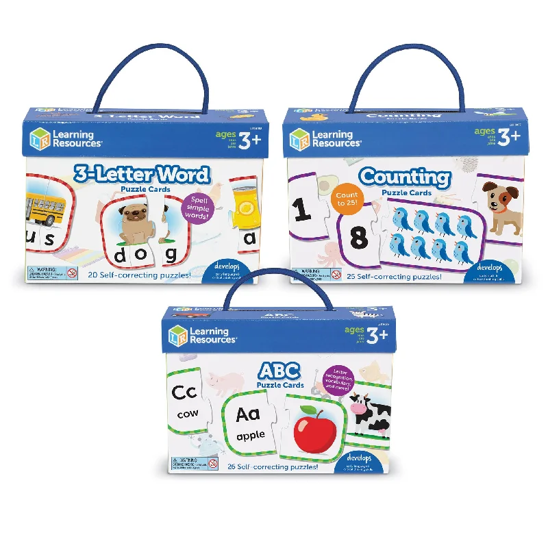 Relaxing games Learning Resources Puzzle Cards - Educational Set for Kids - 71 Pieces