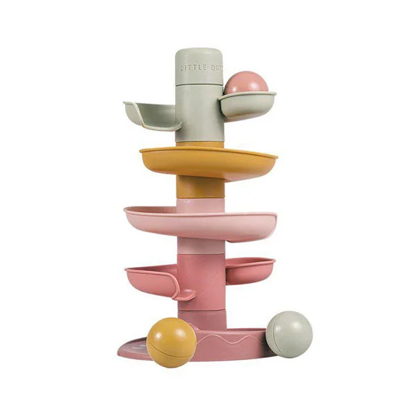 Age-appropriate puzzles Little Dutch Spiral Tower - Pink