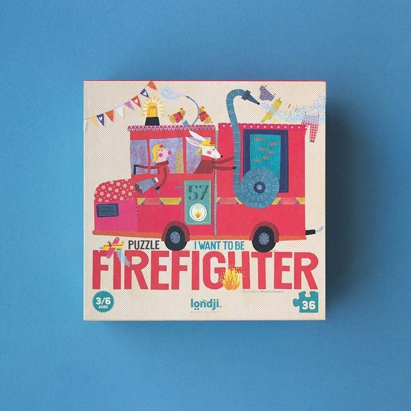 Time-consuming puzzles Londji: Puzzle - I want to be Firefighter (36 Pieces)