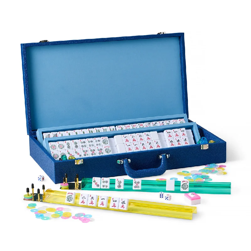 Exciting gamesBlue Mahjong Set