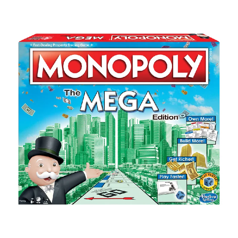 Engaging puzzlesMonopoly The Mega Edition: Fast-Dealing Property Trading Board Game