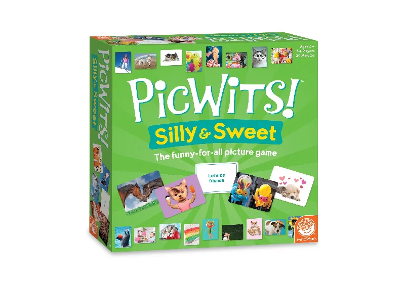 Challenging puzzles PicWits! Silly & Sweet Family-Friendly Card Game